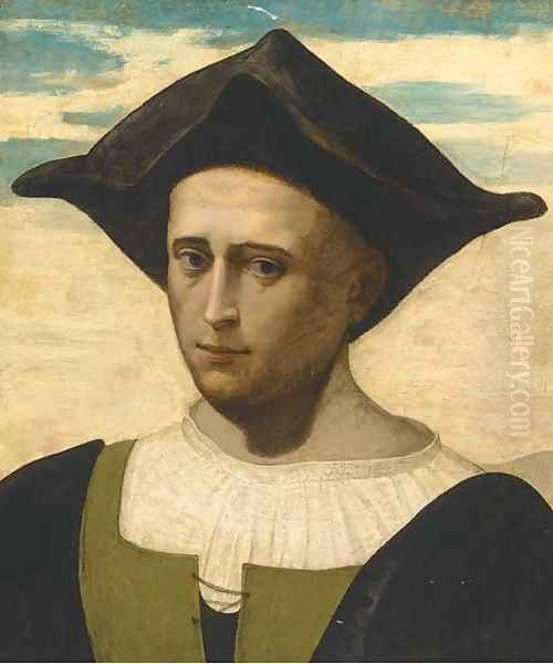 Portrait of a man Oil Painting by Francesco Franciabigio
