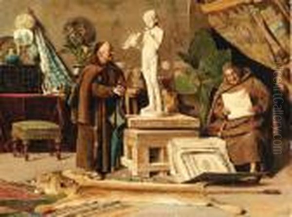 The Connoisseurs Oil Painting by Jehan Georges Vibert