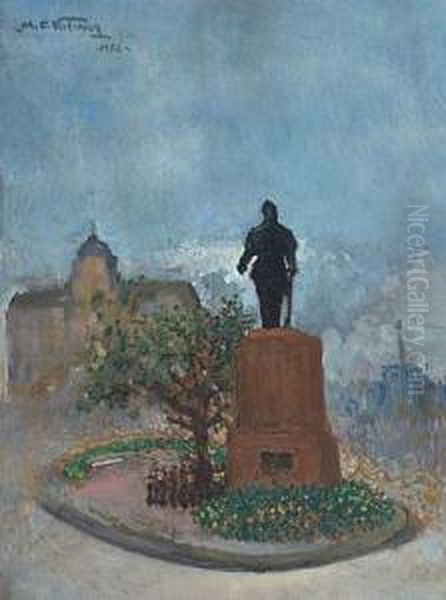 Juan De Garay Y El Arbol De Guernica Oil Painting by Miguel Carlos Victorica