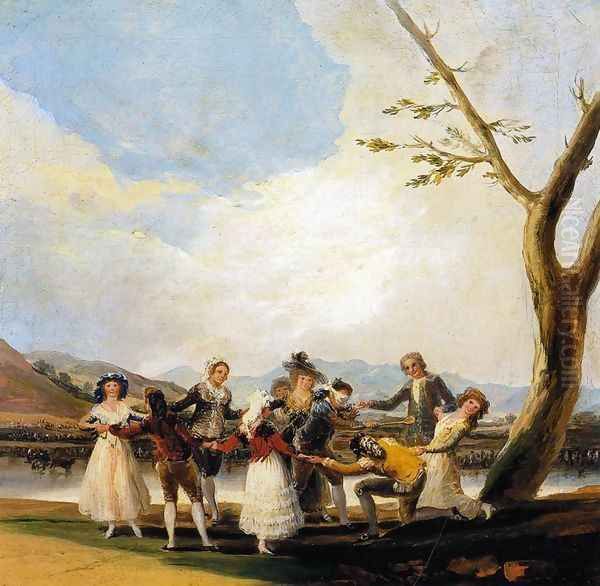 Blind Man's Buff Oil Painting by Francisco Goya Fuendetodos
