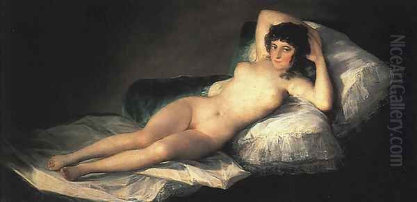 Nude Maja Oil Painting by Francisco Goya Fuendetodos
