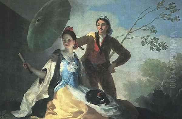 The Parasol Oil Painting by Francisco Goya Fuendetodos