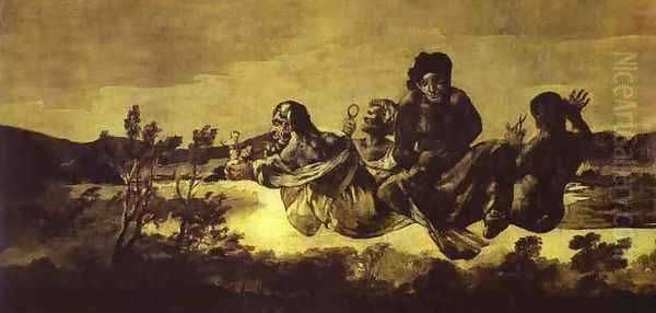 Atropos (The Fates) Oil Painting by Francisco Goya Fuendetodos