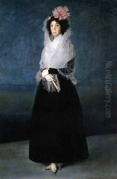 The Marquesa De La Solana Oil Painting by Francisco Goya Fuendetodos
