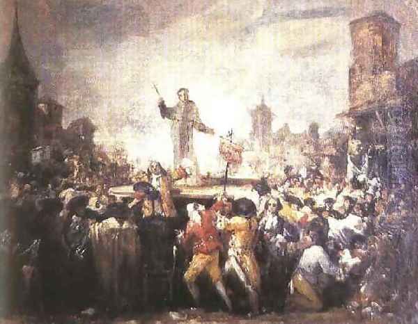 The Esquilache Riots Oil Painting by Francisco Goya Fuendetodos