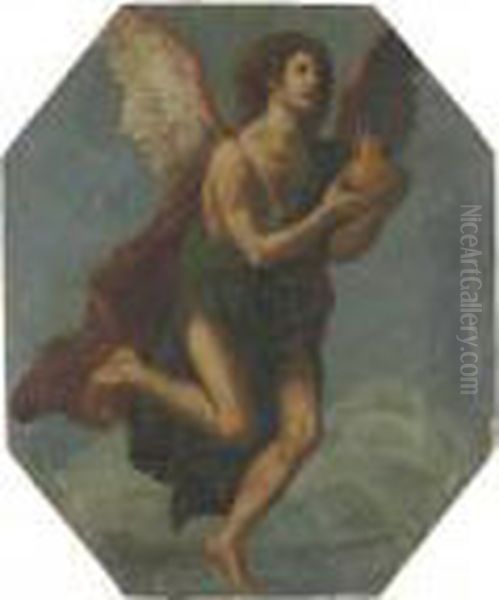 Angel Oil Painting by Jacopo Vignali