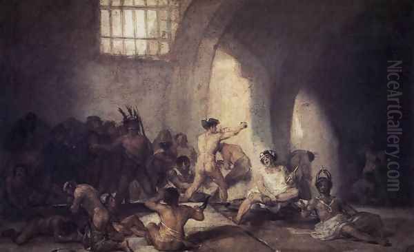 The Madhouse Oil Painting by Francisco Goya Fuendetodos