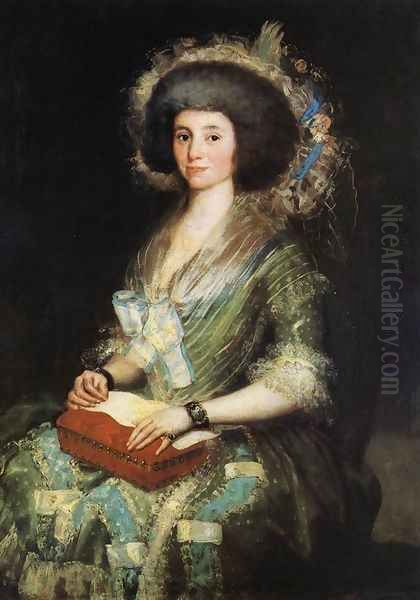 Portrait Of The Wife Of Juan Agustin Cean Bermudez Oil Painting by Francisco Goya Fuendetodos
