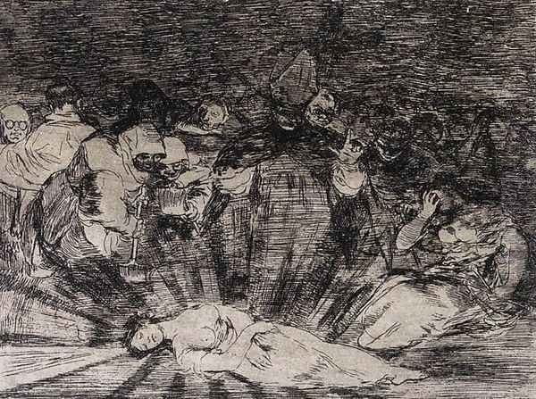 Truth Has Died (Murio la verdad) Oil Painting by Francisco Goya Fuendetodos