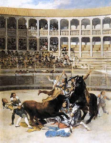 Picador Caught By The Bull Oil Painting by Francisco Goya Fuendetodos