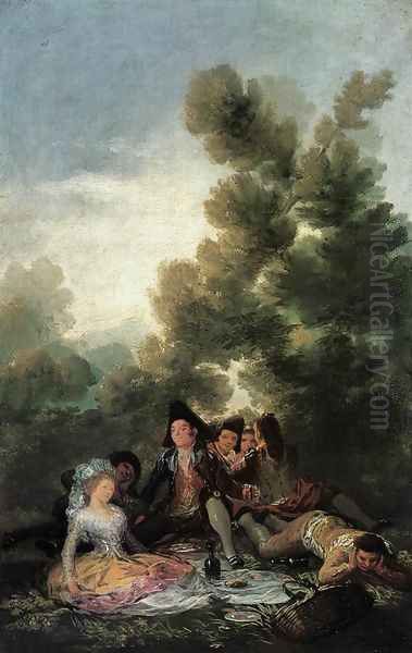 Picnic Oil Painting by Francisco Goya Fuendetodos