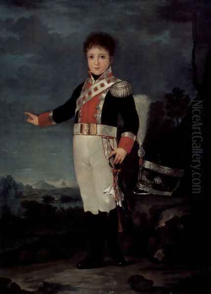 Portrait of Don Sebastian Gabriel de Borbón Oil Painting by Francisco Goya Fuendetodos