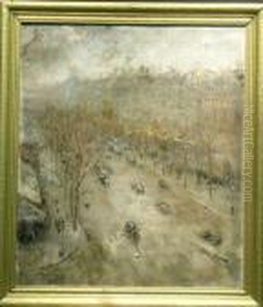 Boulevard Des Italiens Oil Painting by Cesar A. Villacres