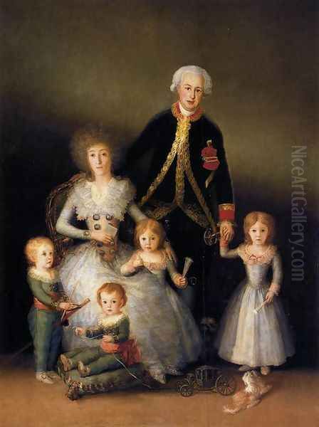 The Family Of The Duke Of Osuna Oil Painting by Francisco Goya Fuendetodos