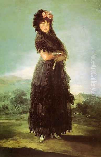 Portrait Of Mariana Waldstein Oil Painting by Francisco Goya Fuendetodos