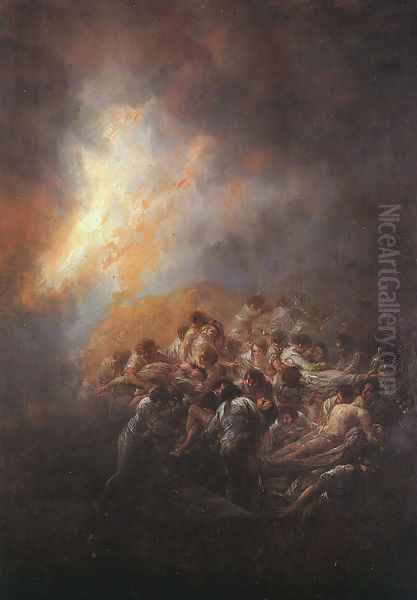 The Fire Oil Painting by Francisco Goya Fuendetodos