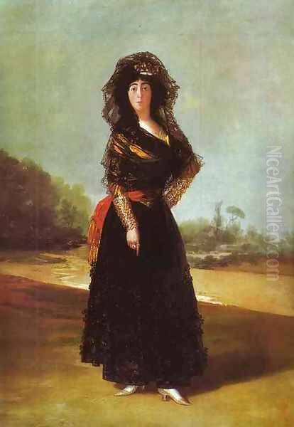 The Duchess of Alba Oil Painting by Francisco Goya Fuendetodos
