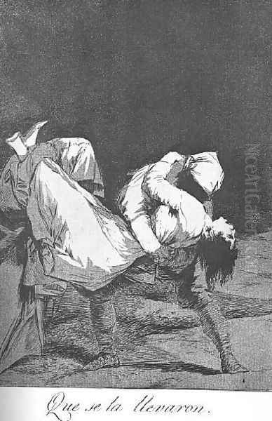 Caprichos Plate 8 They Carried Her Off Oil Painting by Francisco Goya Fuendetodos