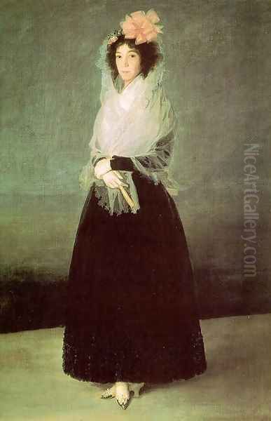 The Countess Of El Carpio Oil Painting by Francisco Goya Fuendetodos