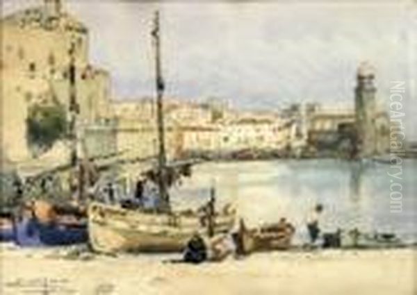 le Port De Collioure Oil Painting by Eugene Villon