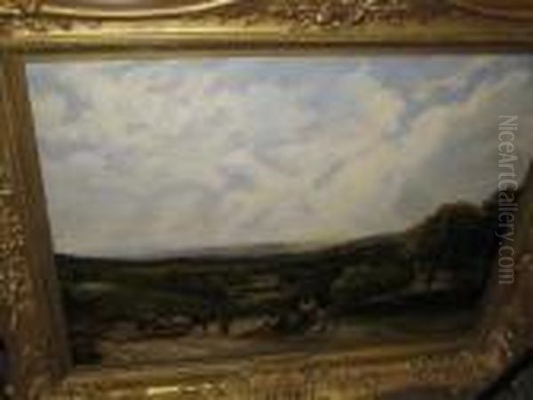 Wayside Gossip Oil Painting by George Vincent