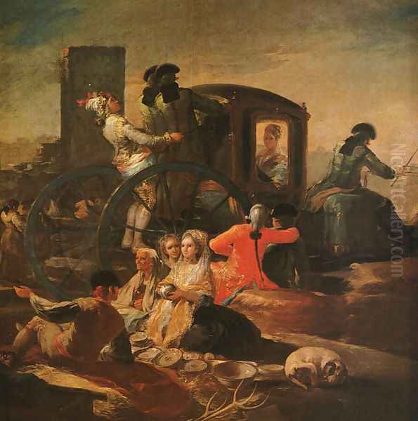 The Pottery Vendor Oil Painting by Francisco Goya Fuendetodos