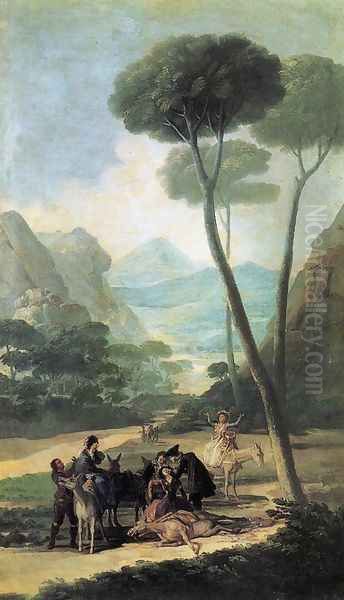 The Fall (La Caída) Oil Painting by Francisco Goya Fuendetodos