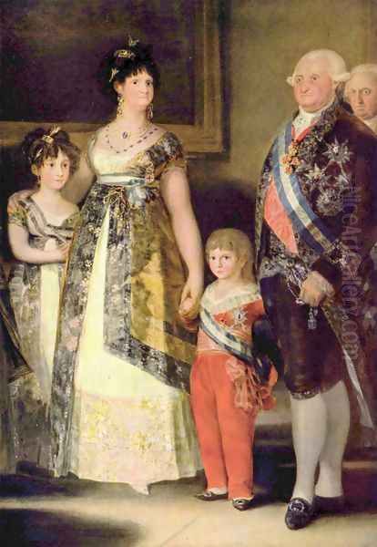 Charles IV and his Family (detail) Oil Painting by Francisco Goya Fuendetodos