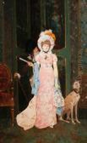 Courtship Oil Painting by Francesco Vinea