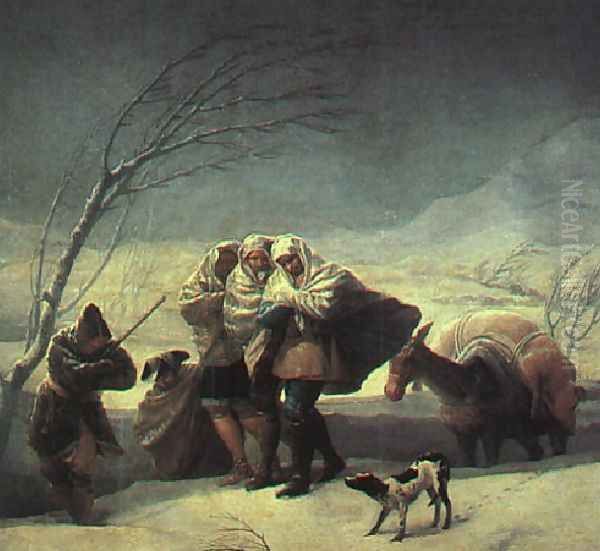 Winter (or The Snowstorm) Oil Painting by Francisco Goya Fuendetodos