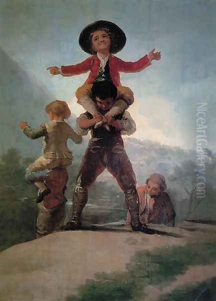 Little Giants Oil Painting by Francisco Goya Fuendetodos