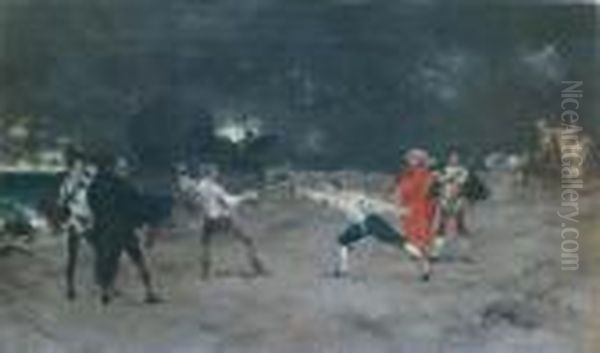 Il Duello Oil Painting by Francesco Vinea