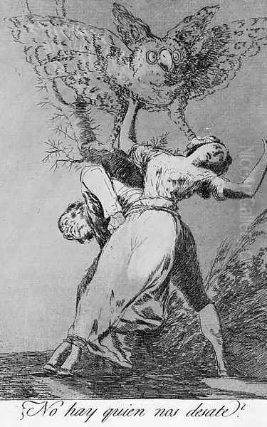 Caprichos - Plate 75: Can't Anyone Untie Us? Oil Painting by Francisco Goya Fuendetodos