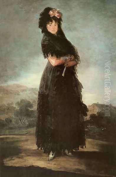 La marquesa de las Mercedes Oil Painting by Francisco Goya Fuendetodos
