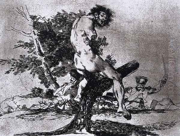 This is worse Oil Painting by Francisco Goya Fuendetodos