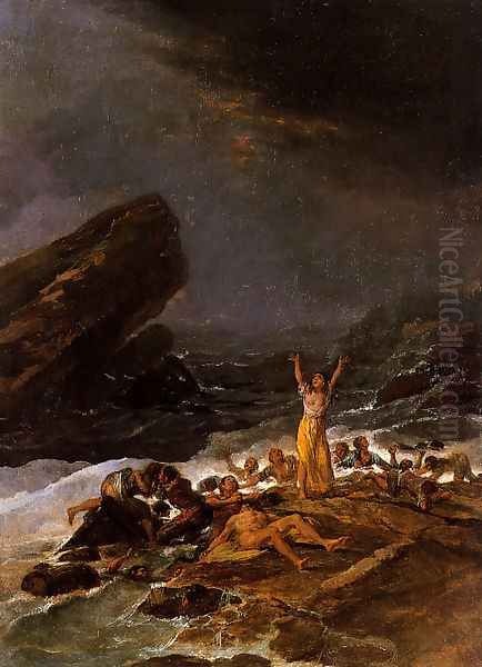 Naufragiogoya Oil Painting by Francisco Goya Fuendetodos