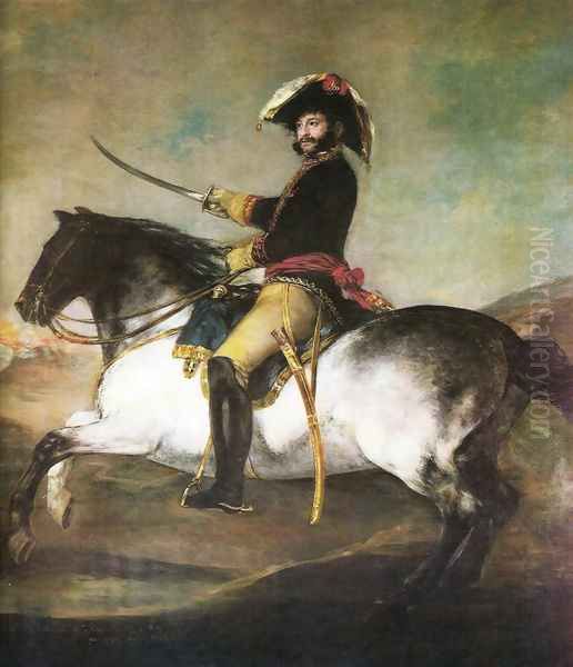 General Palafox with a horse Oil Painting by Francisco Goya Fuendetodos