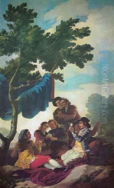 Card players Oil Painting by Francisco Goya Fuendetodos