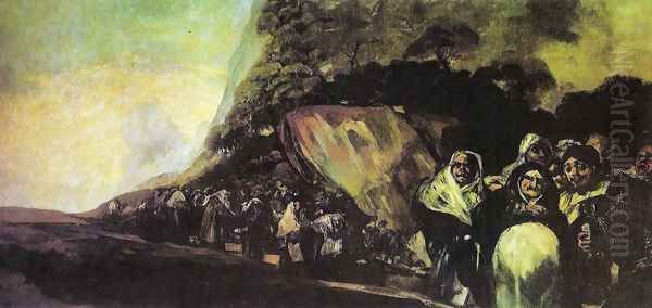 Peregrinación a San Isidro Oil Painting by Francisco Goya Fuendetodos