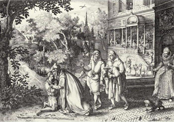 The Story Of The Prodigal Son Oil Painting by Claes Jansz Ii Visscher