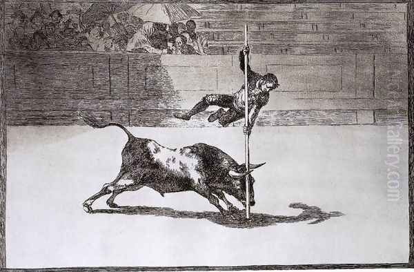 The Speed and Daring of Juanito Apiñani in the Ring of Madrid Oil Painting by Francisco Goya Fuendetodos
