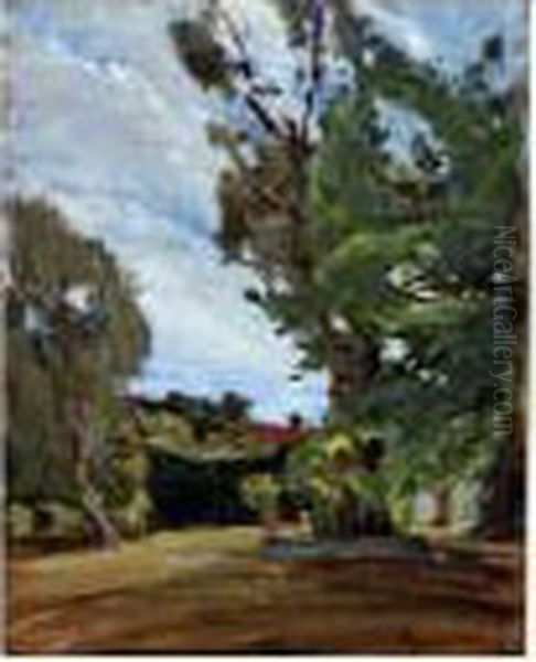 Viottolo A Meta Oil Painting by Eugenio Viti