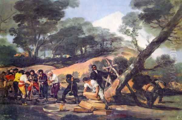 Powder Factory in the Sieerra Oil Painting by Francisco Goya Fuendetodos