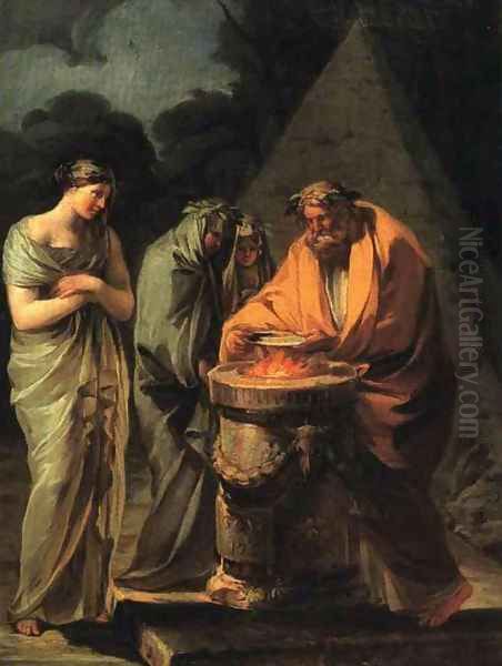Sacrifice to Vesta Oil Painting by Francisco Goya Fuendetodos