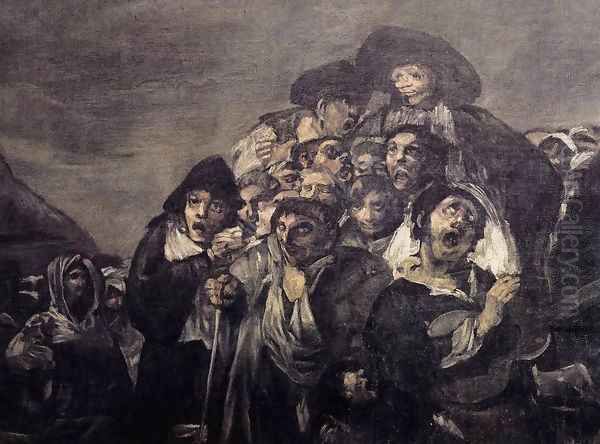A Pilgrimage to San Isidro (detail) Oil Painting by Francisco Goya Fuendetodos