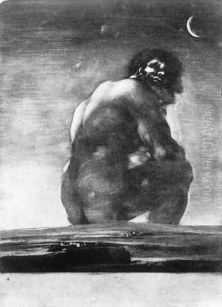 The Colossus 1 Oil Painting by Francisco Goya Fuendetodos