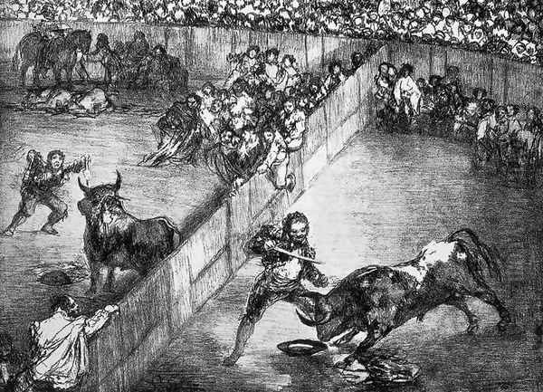 The Divided Arena Oil Painting by Francisco Goya Fuendetodos
