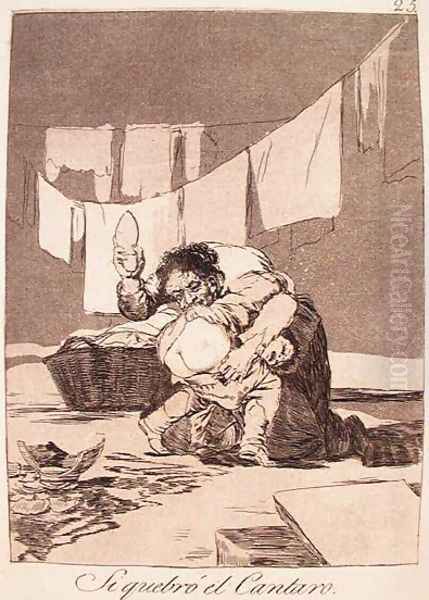 Yes He Broke the Pot Oil Painting by Francisco Goya Fuendetodos