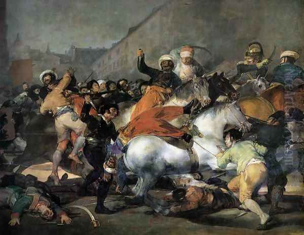 The Second of May, 1808, The Charge of the Mamelukes Oil Painting by Francisco Goya Fuendetodos