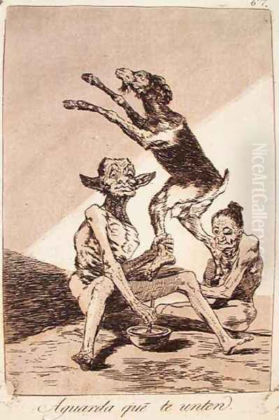 Wait till You've Been Anointed Oil Painting by Francisco Goya Fuendetodos